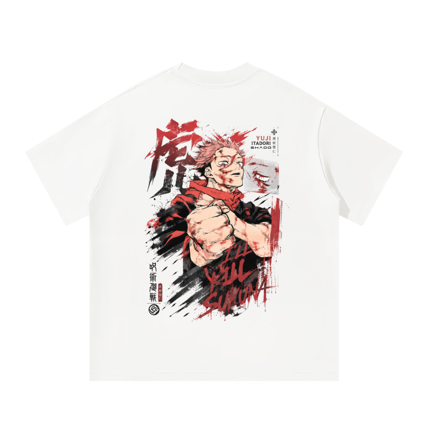 anime,jjk,graphic,tee,yuji,itadori